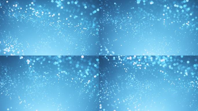 慢动作散焦粒子-浅蓝色-抽象背景动画-可循环