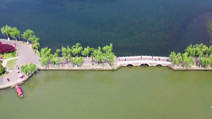 武汉东湖夏季风光航拍4K视频