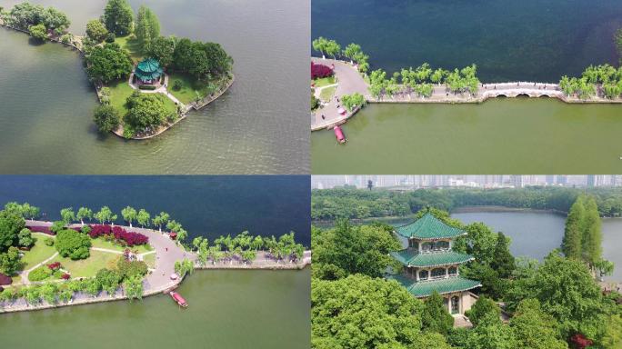 武汉东湖夏季风光航拍4K视频