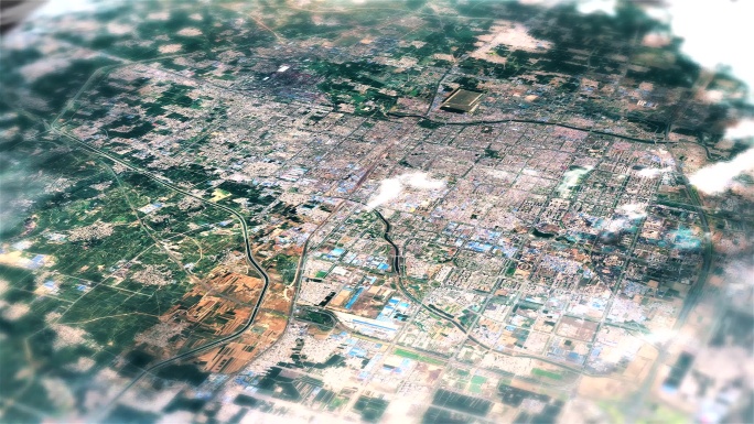 4K安阳市主城区地图视频动画素材