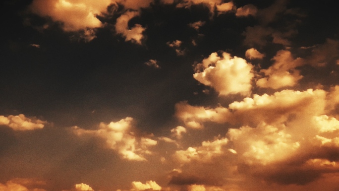 【HD天空】金色勾边云层傍晚晚霞温暖氛围