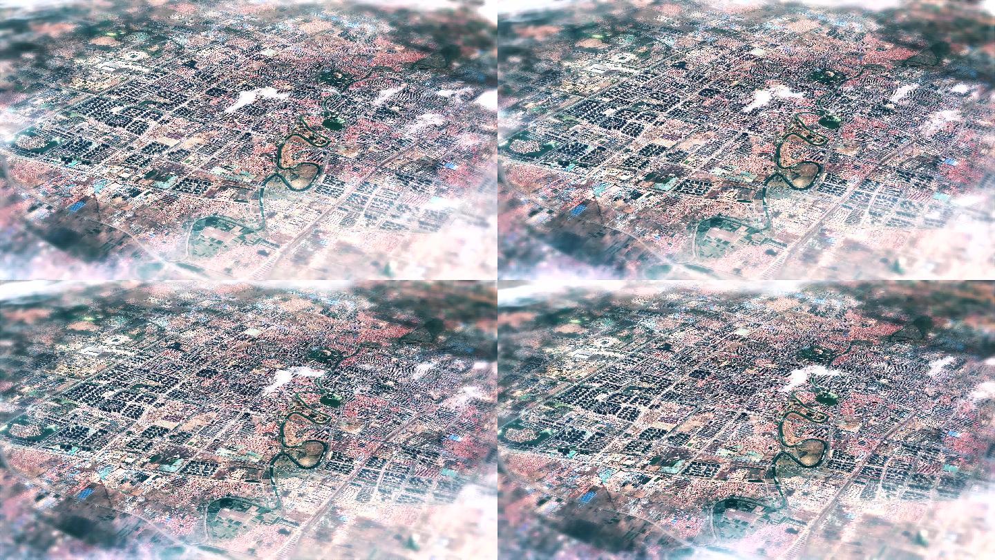 4K沧州市主城区地图视频动画素材