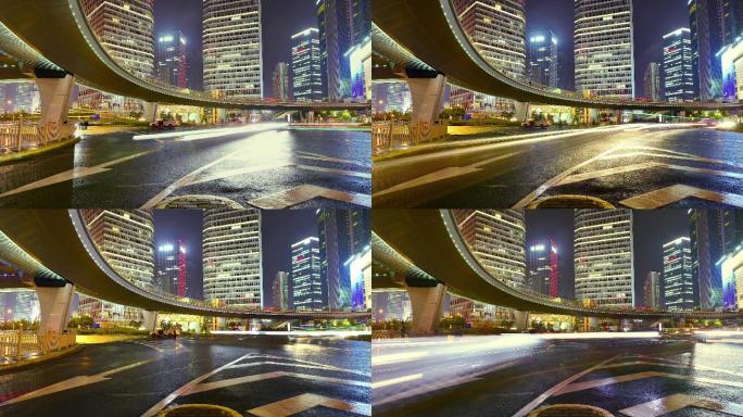 上海明珠环岛立交桥延时摄影