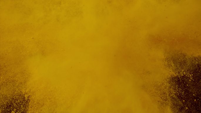 姜黄香料在空中碰撞超慢动作视频