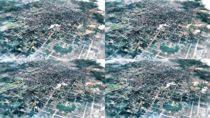 4K商丘市主城区地图视频动画素材