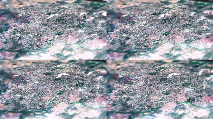 4K邯郸市主城区地图视频动画素材