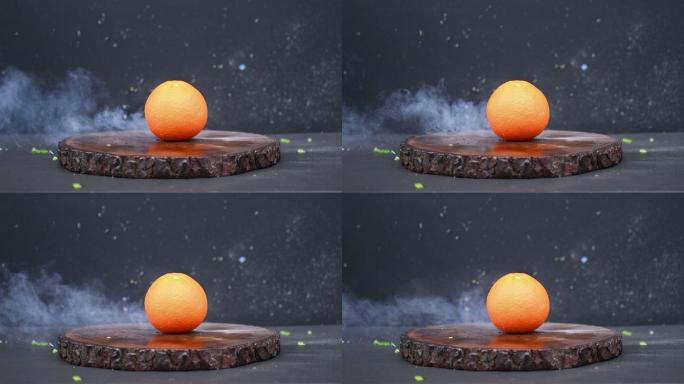 爆炸的橘子水果果子暴力测试