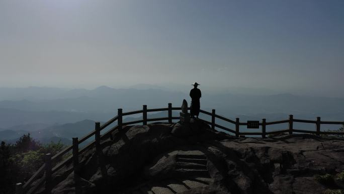 九华山4K花台航拍素材