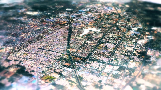 4K许昌市主城区地图视频动画素材