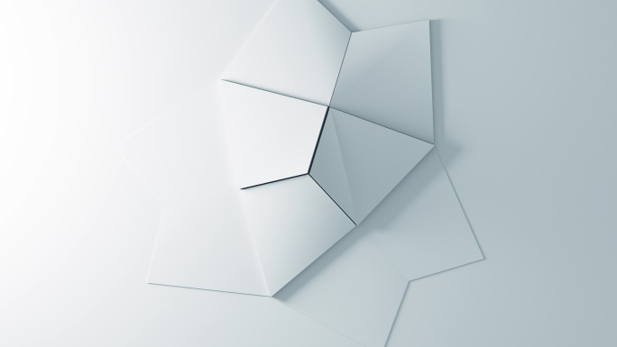抽象白色几何表面动画背景