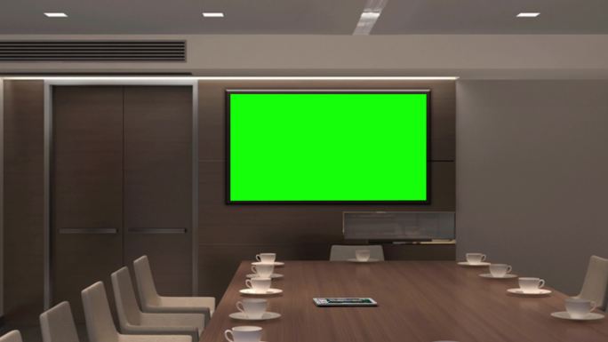 4K会议室电视屏幕产品展示投放素材