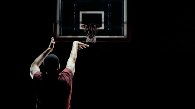 篮球运动员投篮三分球体育项目篮筐