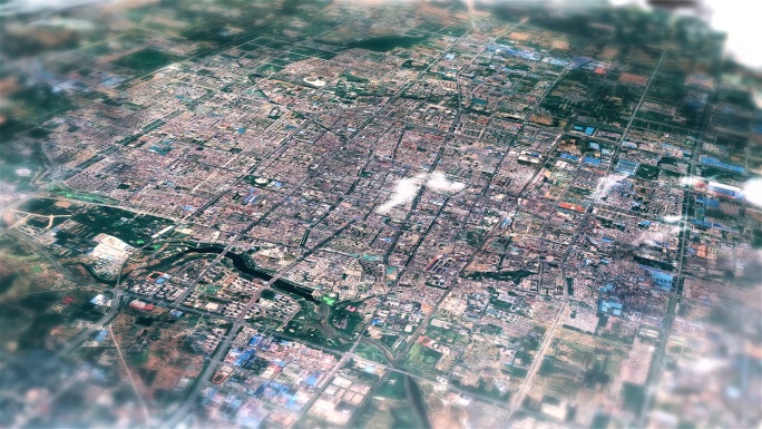 4K驻马店市主城区地图视频动画素材