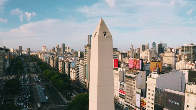 布宜诺斯艾利斯方尖碑鸟瞰图