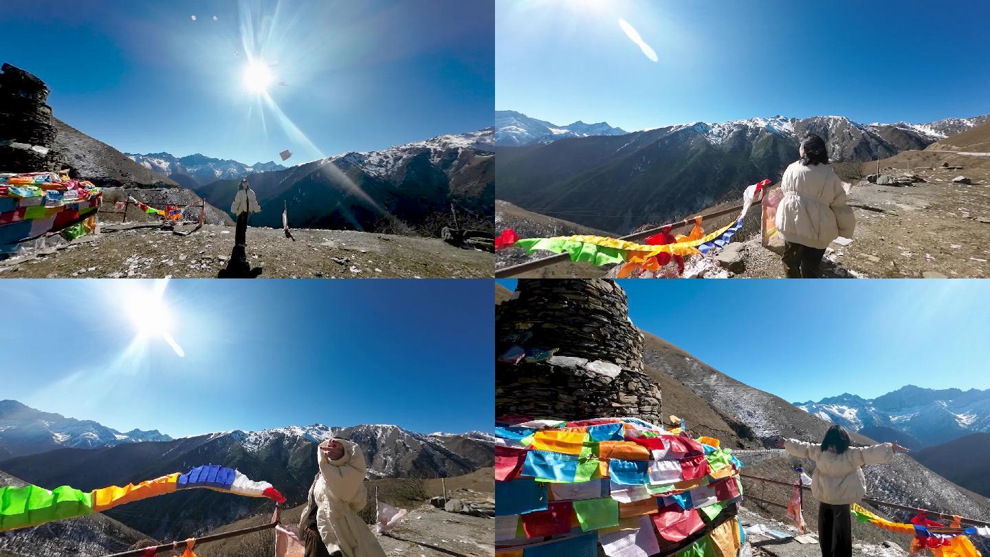 经幡、旅游、西藏人文风情