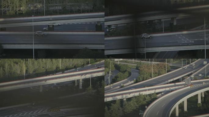 非航拍俯瞰城市高架桥【4K】