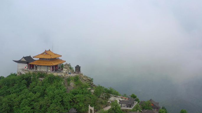 武汉黄陂木兰山夏季风光航拍