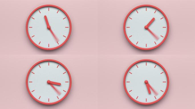 粉红色时钟环