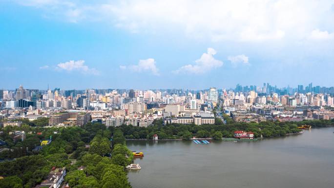 杭州西湖 保叔塔 航拍 杭州全景 雷峰塔