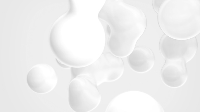 三维抽象白色变形球背景