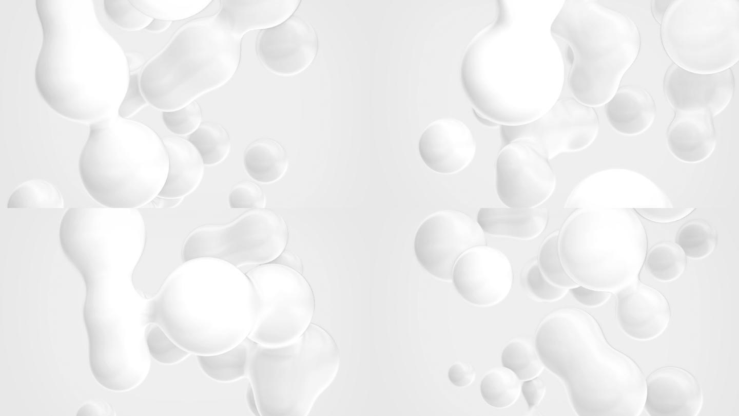 三维抽象白色变形球背景