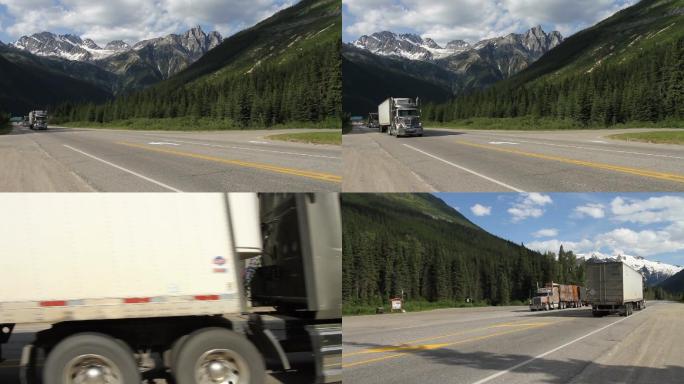 山区的卡车新疆西藏物流运输旅游