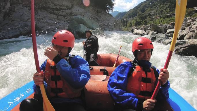 白水漂流远足峡谷山谷水花