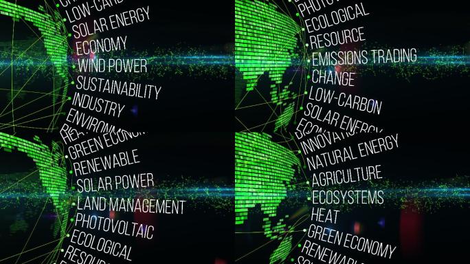 绿色经济术语科技地球新能源资源