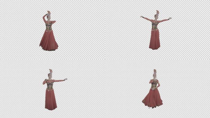 新疆跳舞女孩b（带通道）