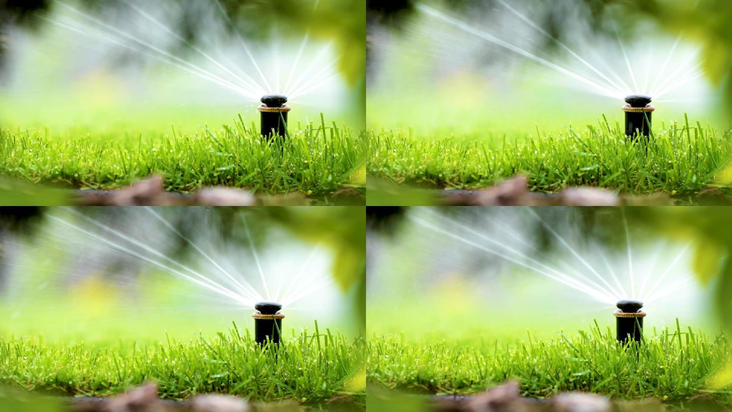 自动喷水系统浇灌草坪