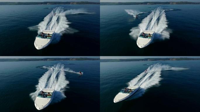 回转滑水刺激挑战划水速度与激情快艇