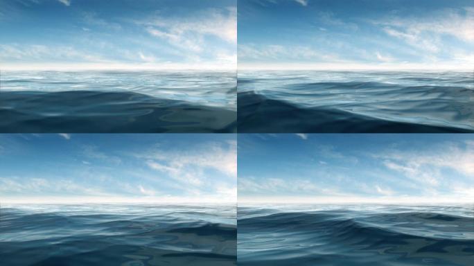 蓝海天堂三维动画3D海洋大海海面