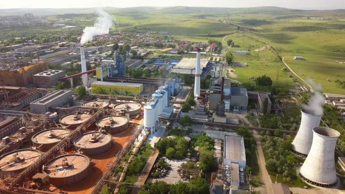 氧化铝加工厂风景热力电厂工业大烟囱节能减