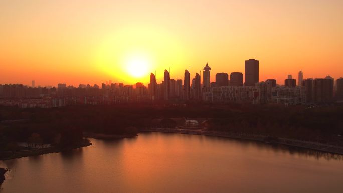 上海世纪公园日落
