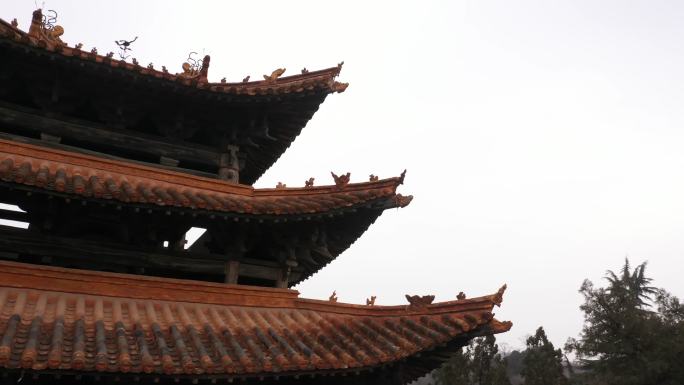 风穴寺香积寺千峰寺航拍悬钟阁空镜