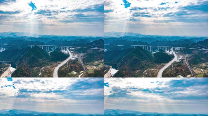 4K 贵州山区高速公路桥梁