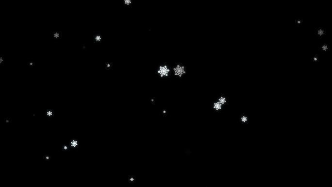 用于圣诞节动画的带alpha通道透明度背景的卡通降雪