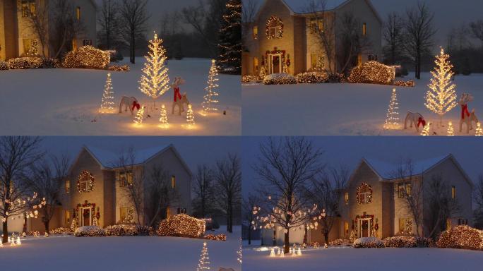 圣诞节LED圣诞灯圣诞装饰品圣诞雪花片