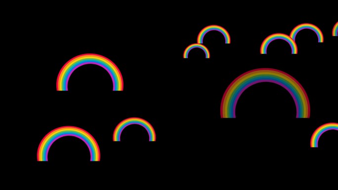 满屏彩虹-横向循环