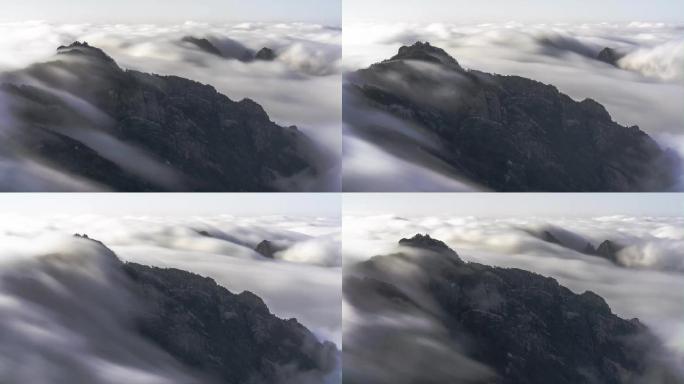 黄山壮观云瀑延时摄影