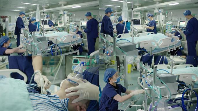 重症监护抢救病人ECMO呼吸机