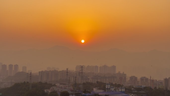 4k夕阳日落太阳下山