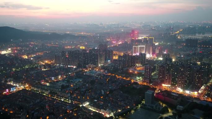 武汉 江夏 纸坊 夜景 城市风光