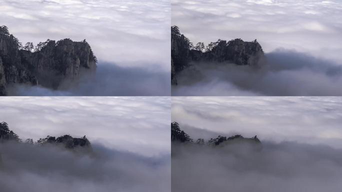 黄山猴子观海壮观云海延时摄影