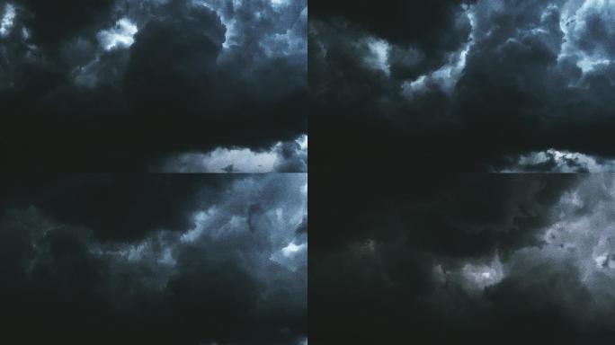 【HD天空】恐怖阴云压抑灰暗云层末日云影