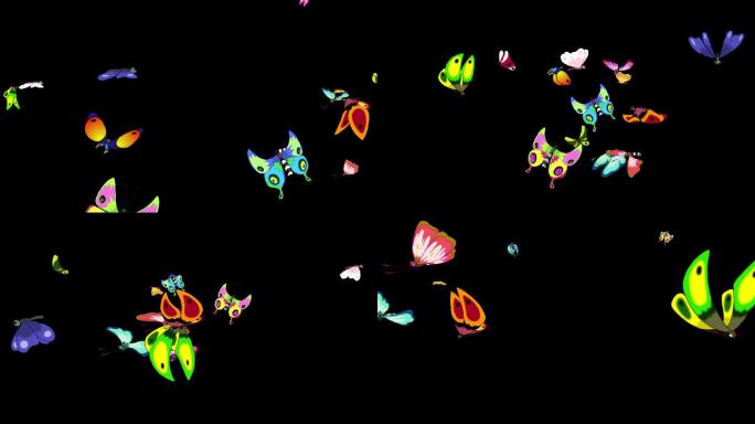 五颜六色的蝴蝶卡通蝴蝶害虫五彩缤纷的蝴蝶