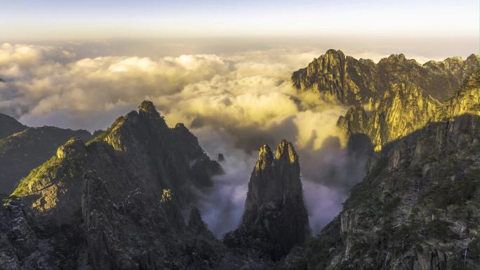 黄山壮观云海延时摄影