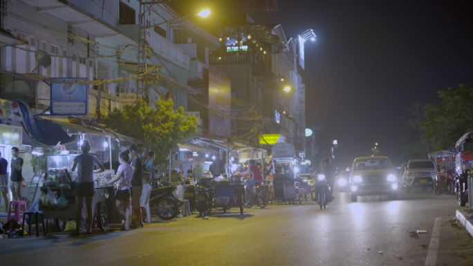 老挝首都万象夜市