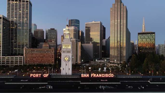 旧金山城市风景城市延时航拍旧金山航拍旅游