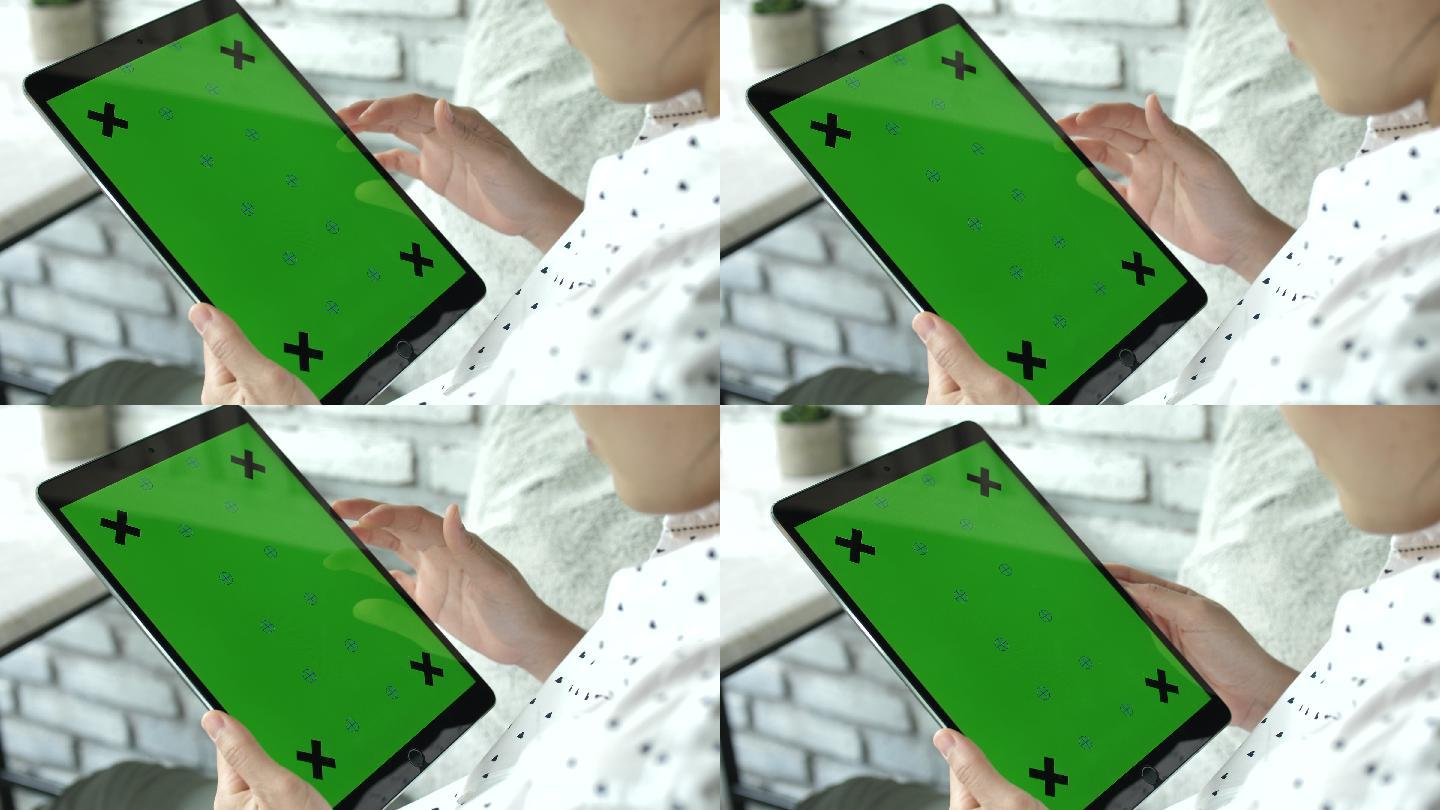 使用绿色屏幕数字平板电脑可抠像